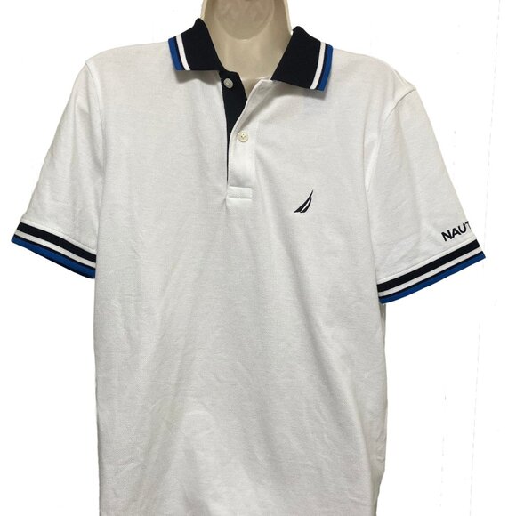 NWT Men's Nautica White Polo Size:  X-Small - Picture 1 of 7